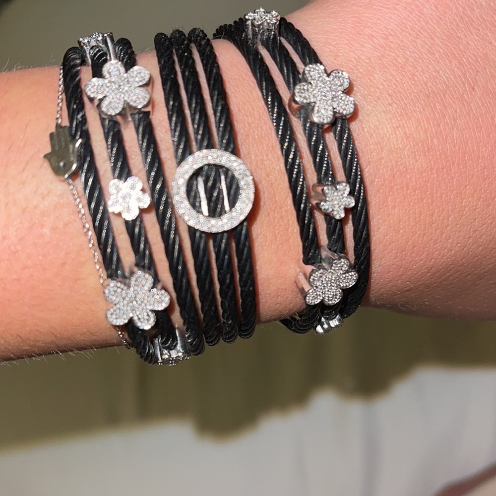 Three Gorgeous Diamond Stackable Cable Cuffs - image 5